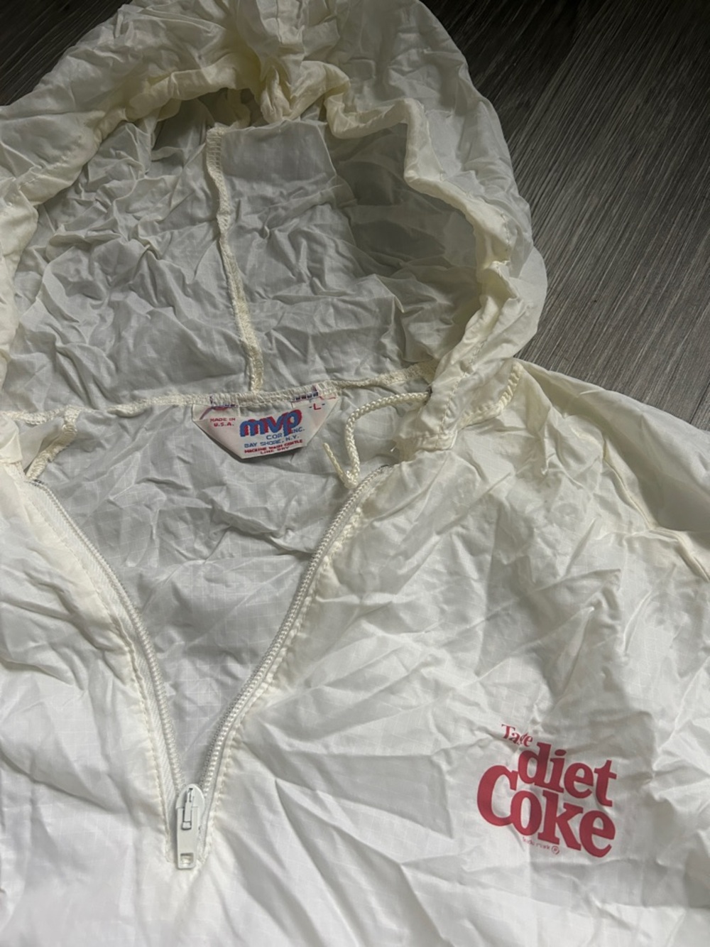 Vintage 80s MVP Collectible Diet Coke Women’s Packable Windbreaker Jacket